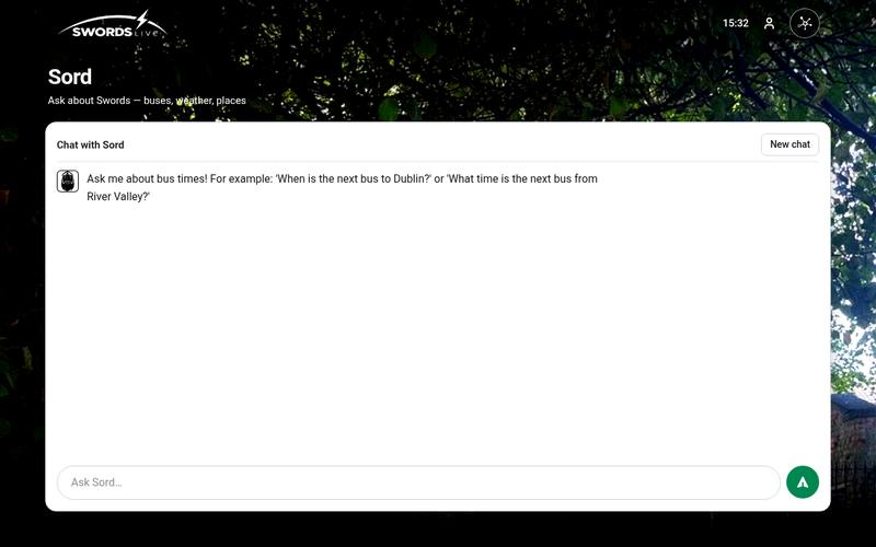 MapClick Ask on Swords Live — answers from MapClick records, not the open web