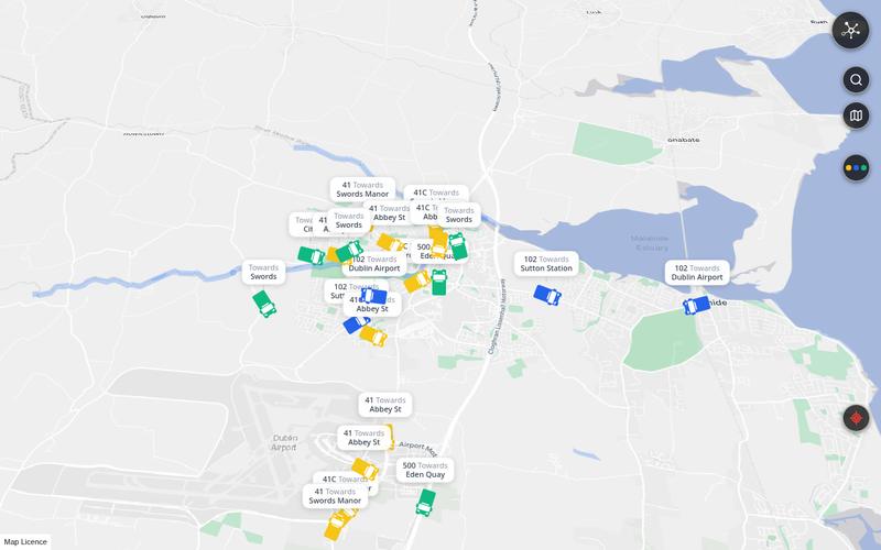 MapClick Express on Swords Live — live buses, stop departures and service notices